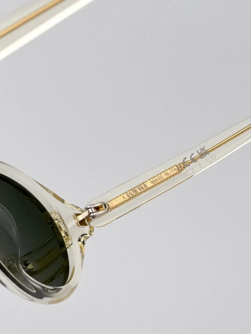LOEWE LW40162U 57N PALE YELLOW ROUND SUNGLASSES
